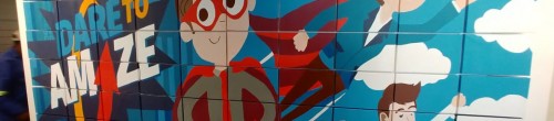 Team building company Mural painting - Boston Scientific